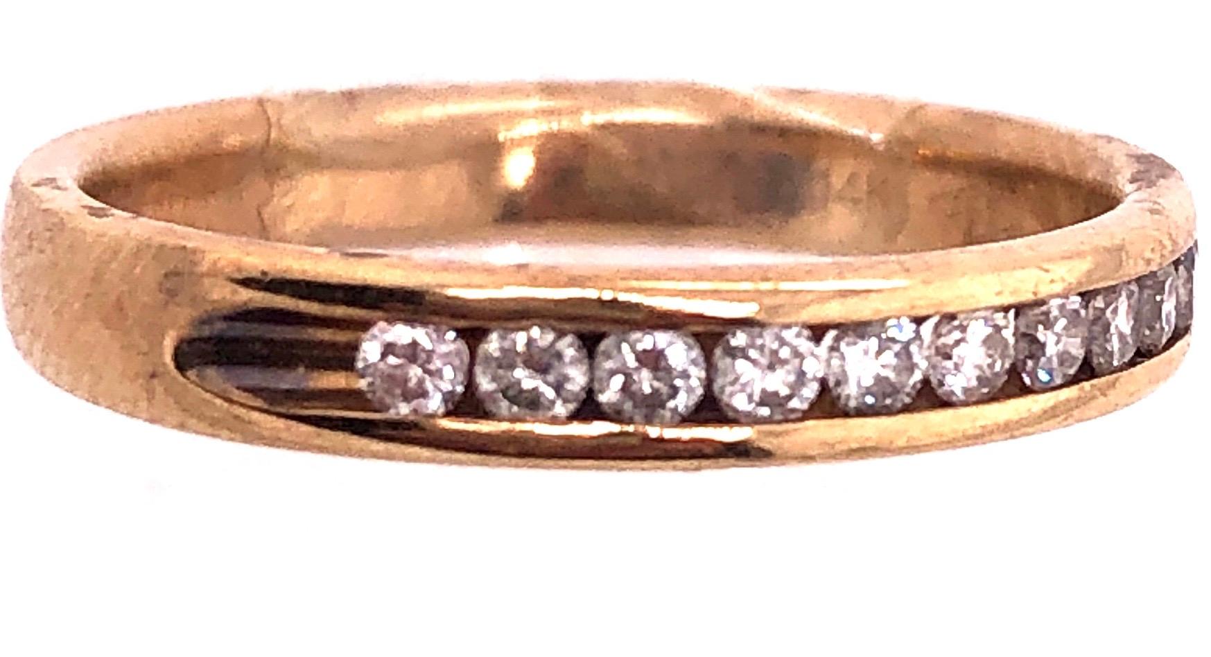 Modern 14 Karat Yellow Gold Fashion Ring with Diamonds .33 Total Diamond Weight For Sale