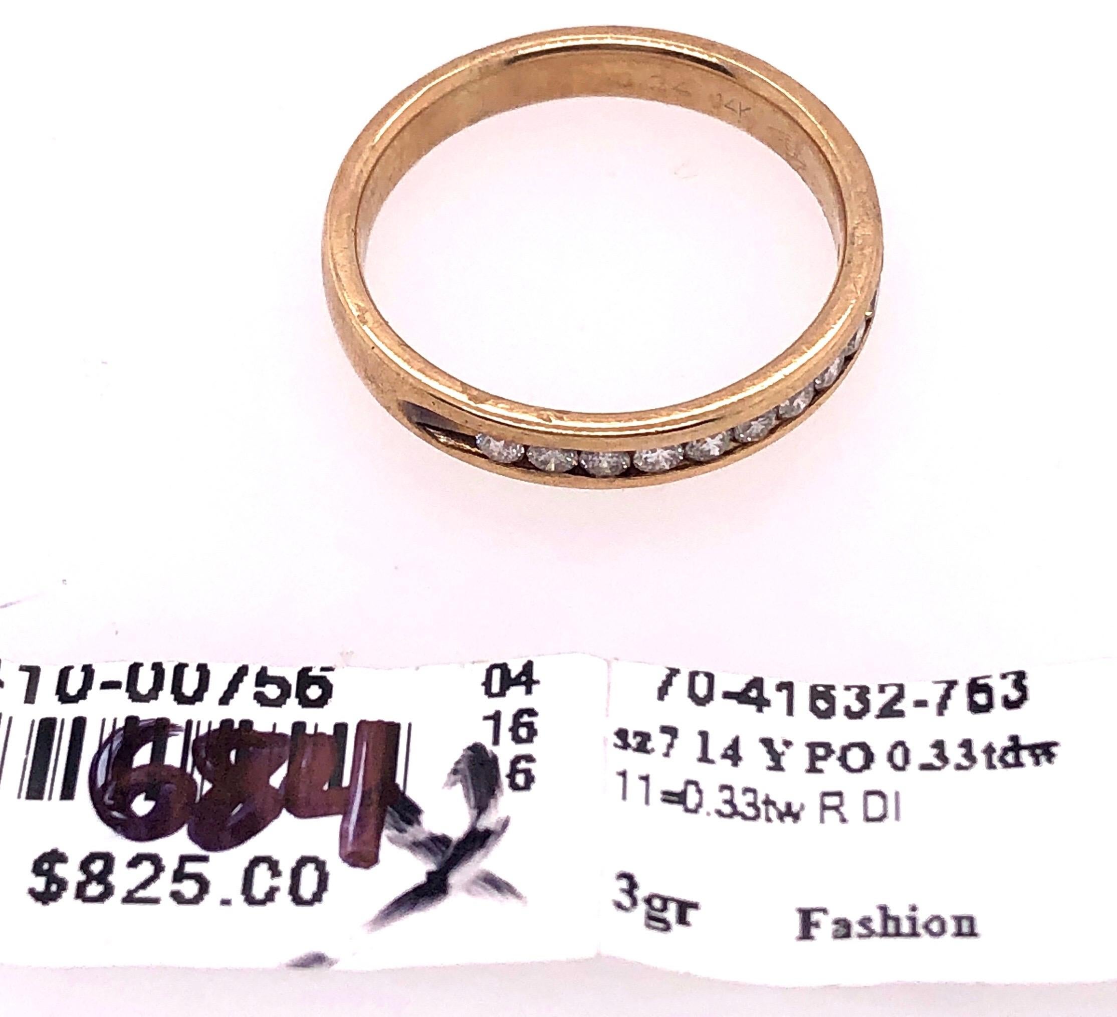 14 Karat Yellow Gold Fashion Ring with Diamonds .33 Total Diamond Weight For Sale 3
