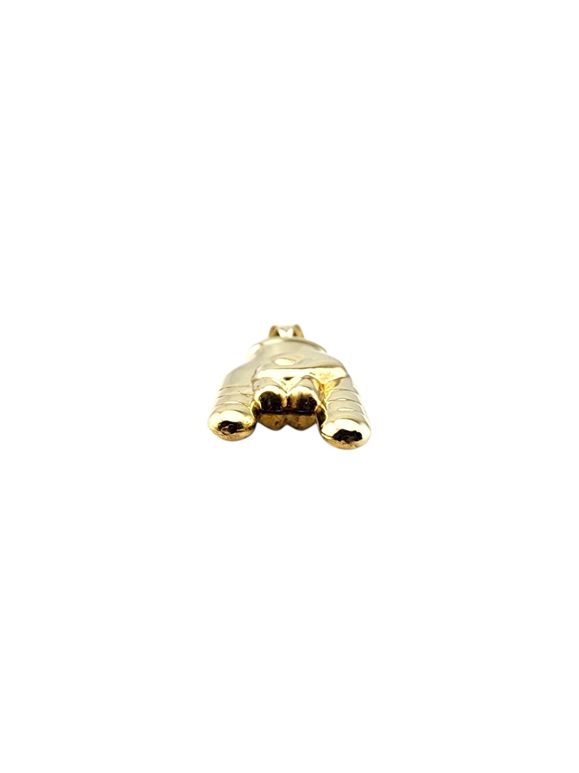 Pendentif en or jaune 14 carats Figa Good Luck Hand #23291 en vente 1