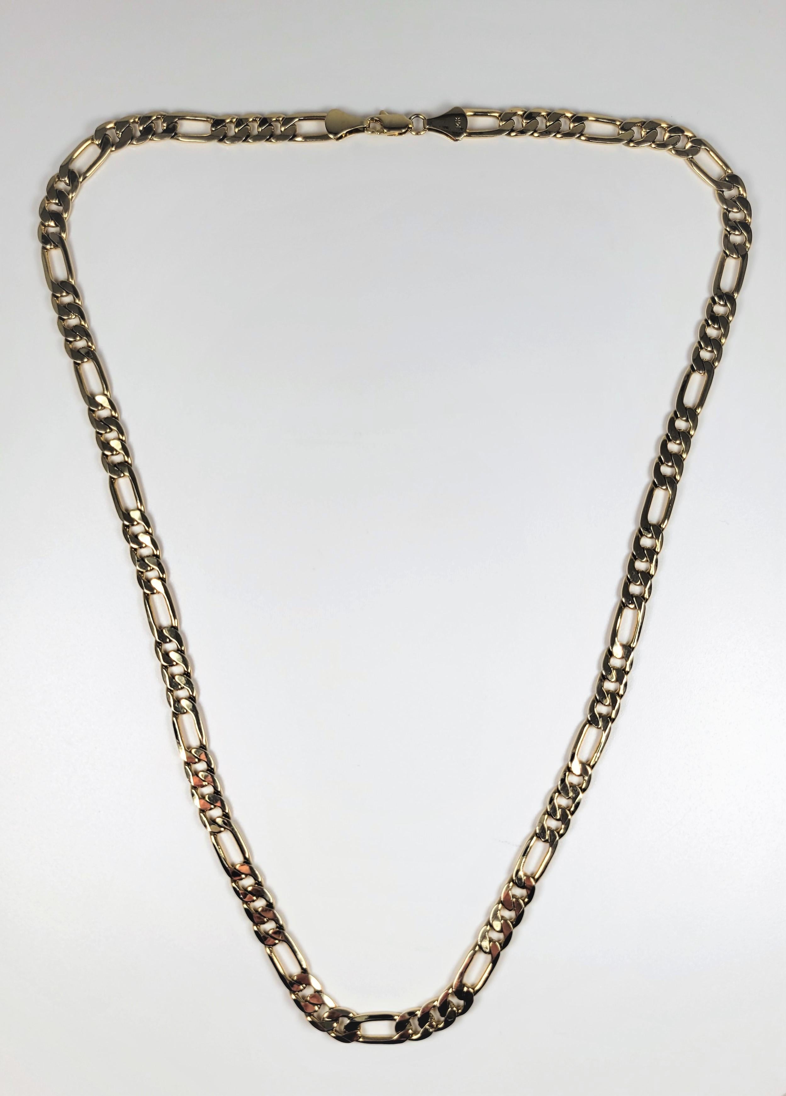 So very versatile!  You can wear this Figaro chain alone - or layer with other necklaces!  