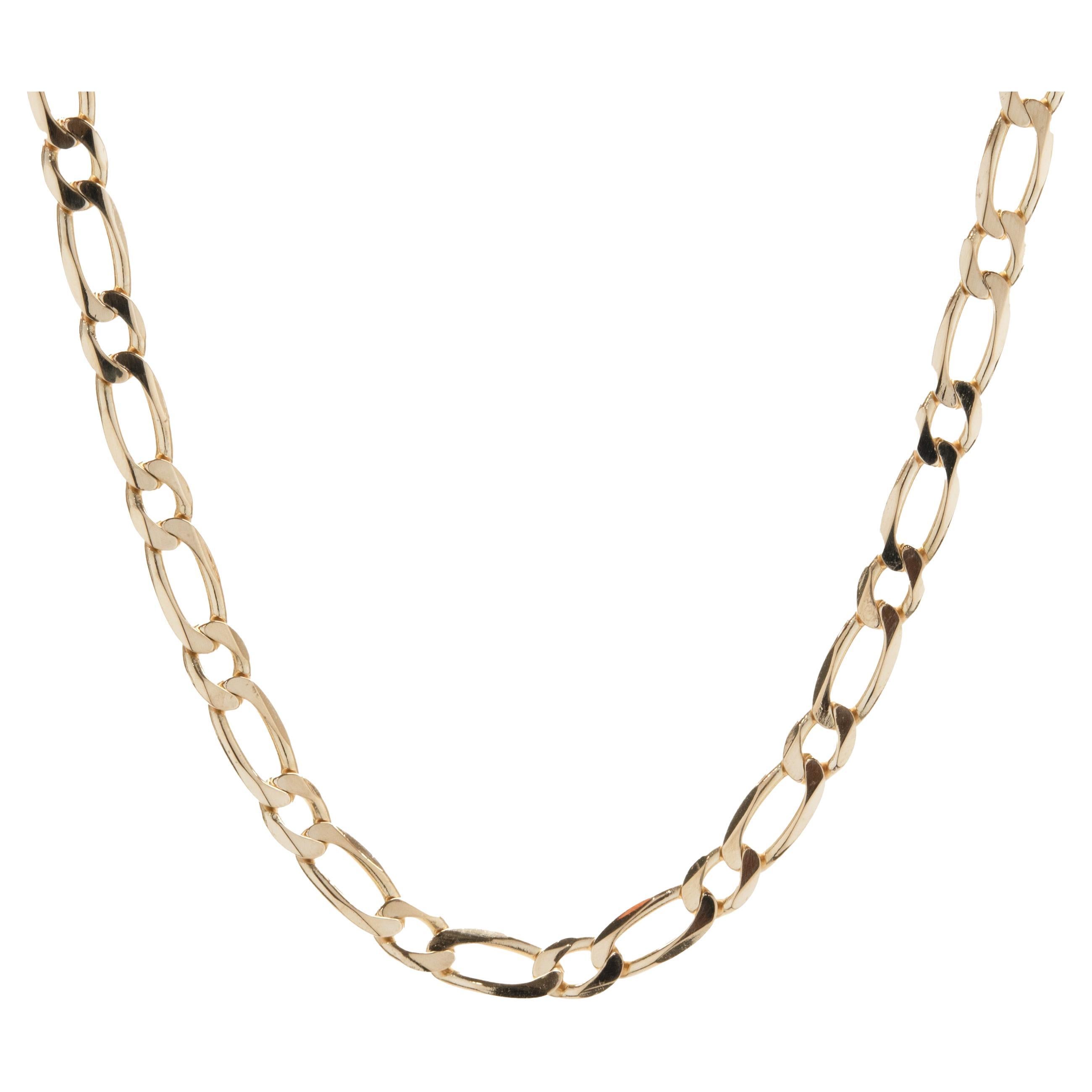 14 Karat Yellow Gold Figaro Chain Necklace