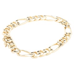 Figaro-Gliederarmband aus 14 Karat Gelbgold