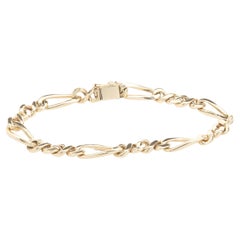 Figaro-Gliederarmband aus 14 Karat Gelbgold