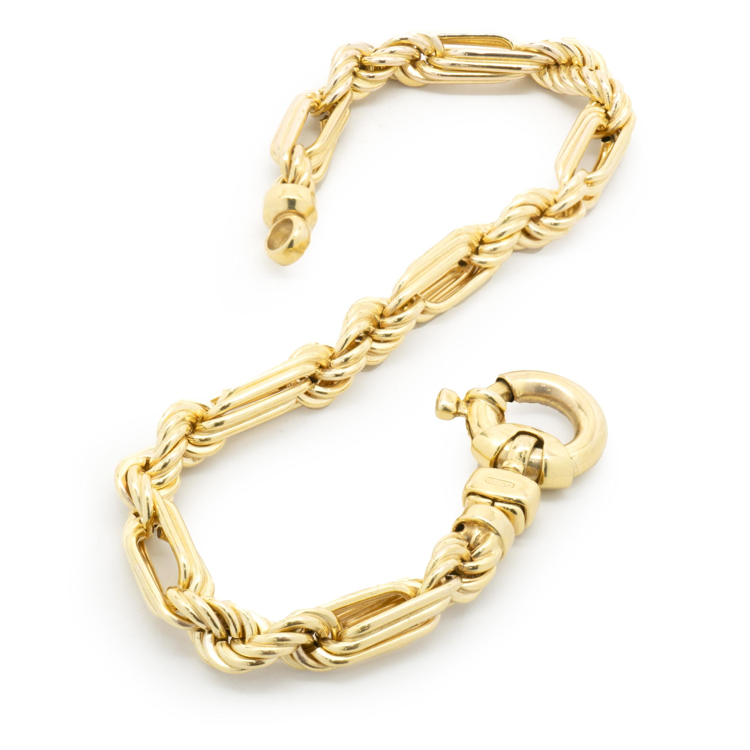 Figarope-Armband aus 14 Karat Gelbgold im Zustand „Hervorragend“ in Scottsdale, AZ