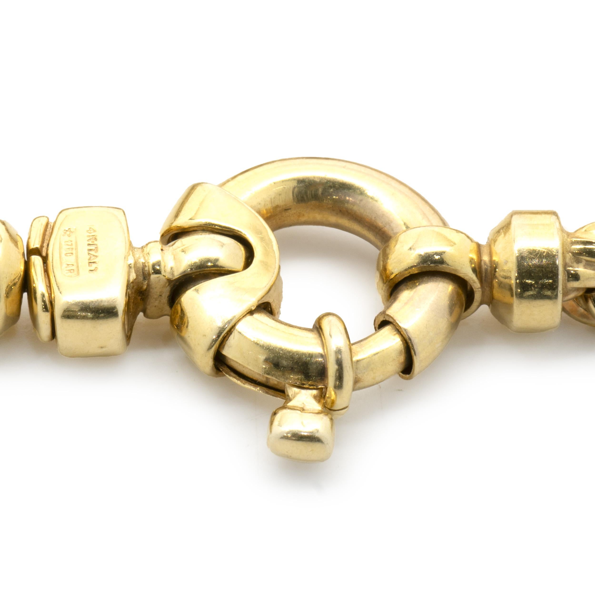 Figarope-Armband aus 14 Karat Gelbgold für Damen oder Herren