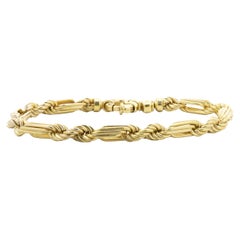 14 Karat Yellow Gold Figarope Bracelet