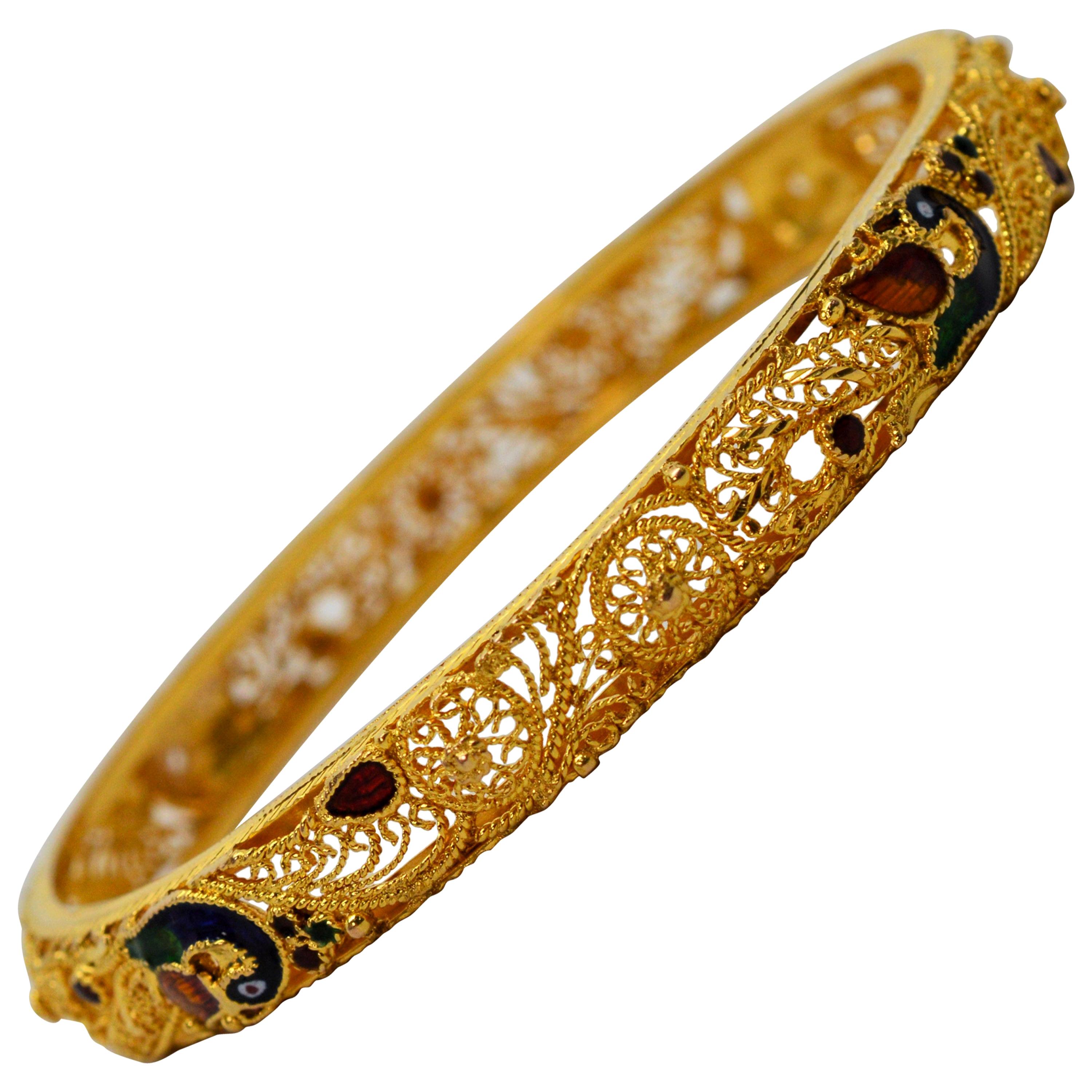 Gold Ladies Peacock Bracelet Design Weight And Price|By Gold Lakshmi Balaji  - YouTube