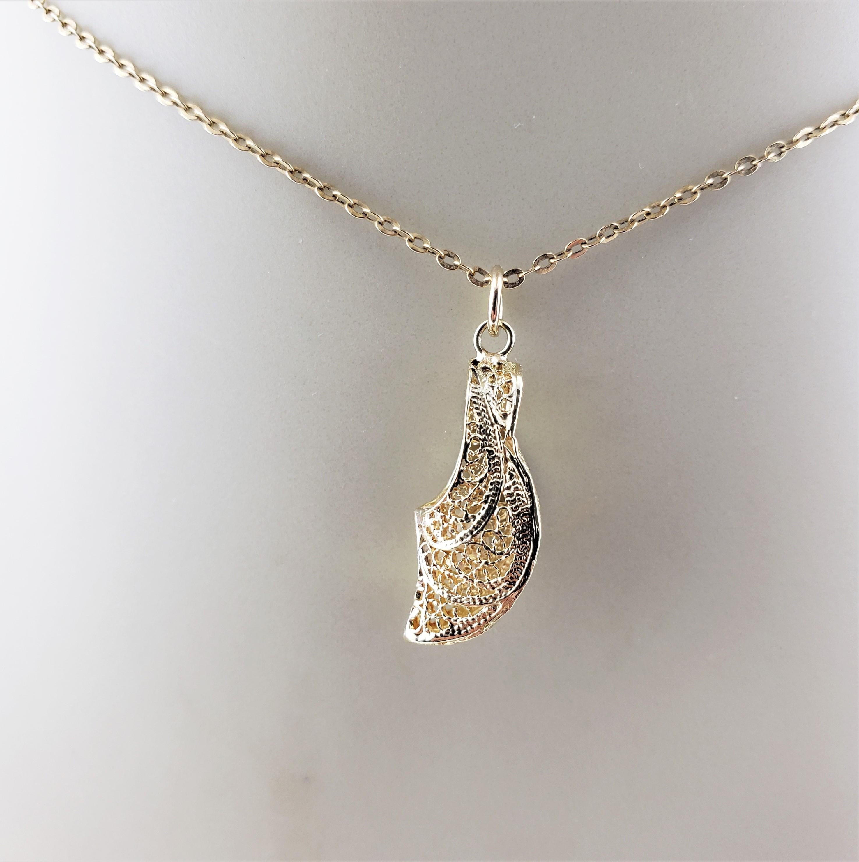 14 Karat Yellow Gold Filigree Dutch Shoe Charm 2