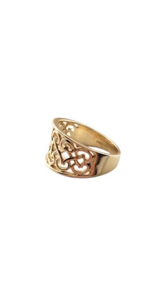 14 Karat Yellow Gold Filigree Ring Band Size 6 #20904