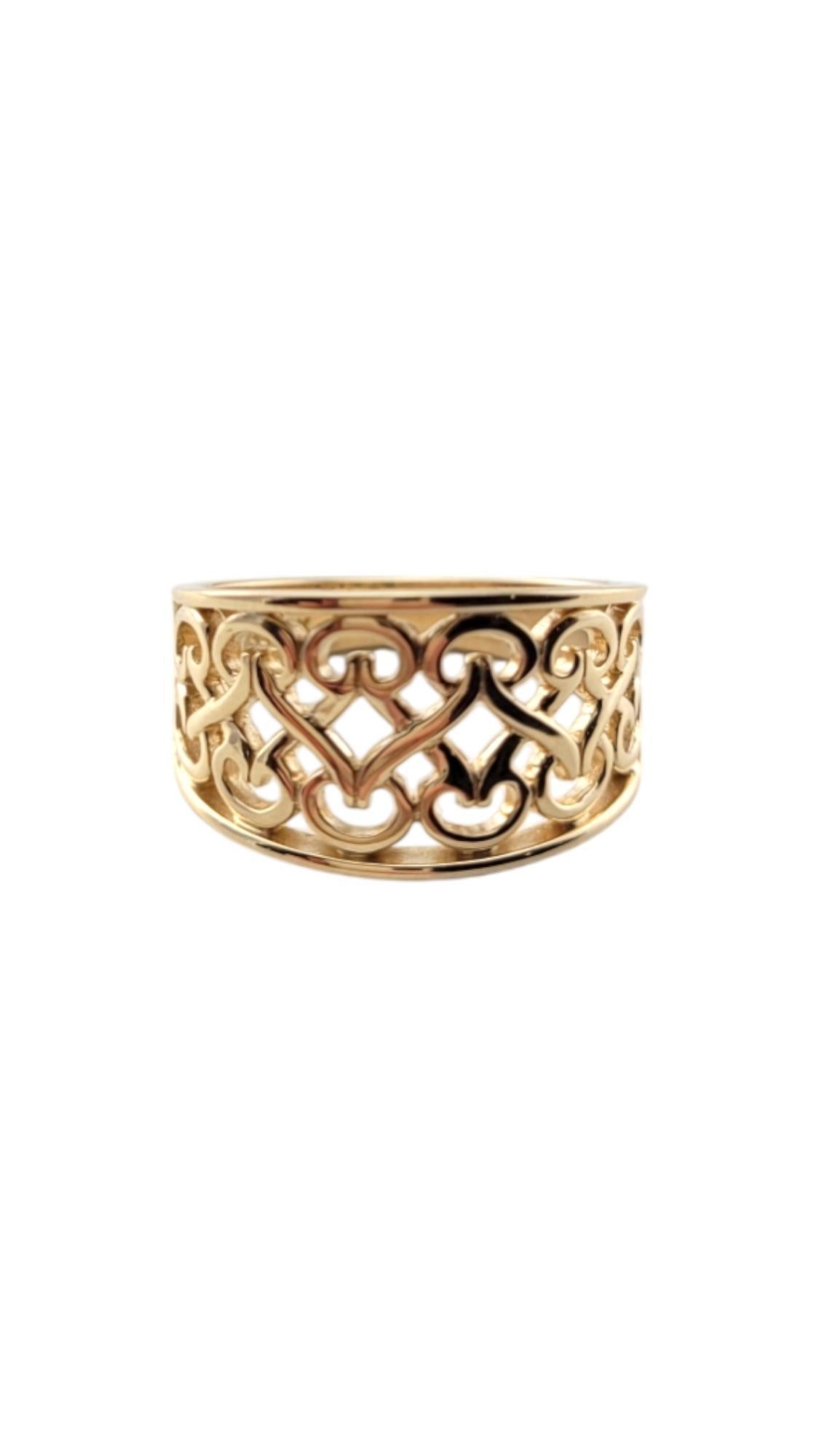 Anillo Filigrana Oro Amarillo 14 Kilates Talla 6 #20904