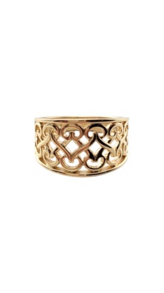 Anillo Filigrana Oro Amarillo 14 Kilates Talla 6 #20904