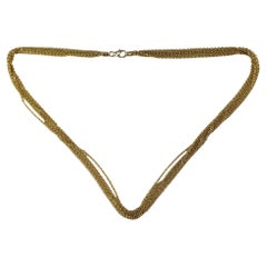 14 Karat Yellow Gold Five Strand Necklace