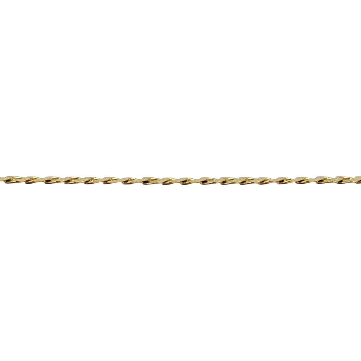 Women's or Men's 14 Karat Yellow Gold Flat Curb Link Chain Necklace