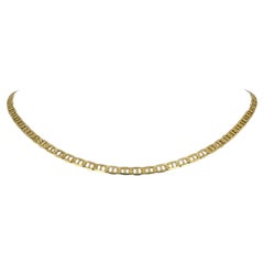Collana a catena A Link Gucci in oro giallo 14 carati, taglio diamante piatto, Italia
