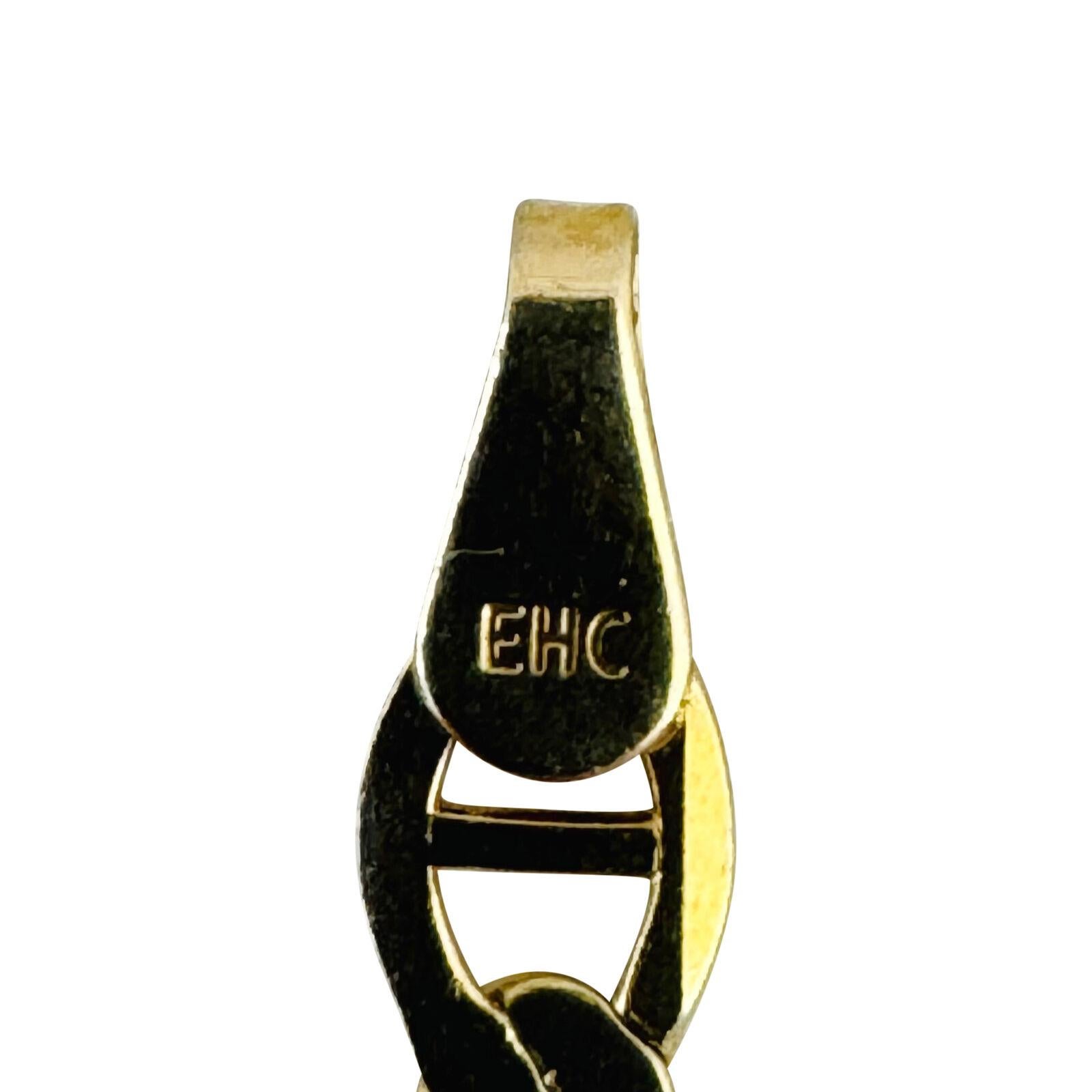 14 Karat Gelbgold Flache polierte Mariner Gucci Gliederkette Halskette 4