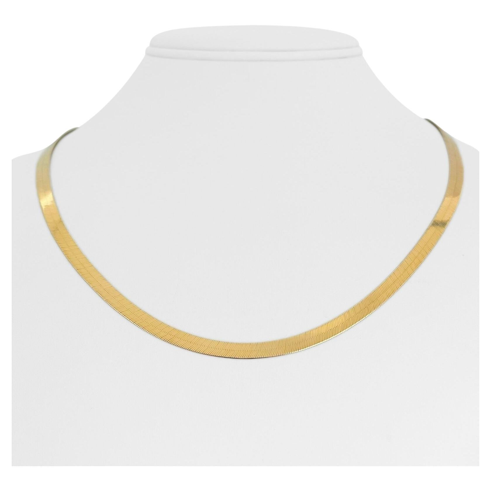 14 Karat Yellow Gold Flat Thin 
