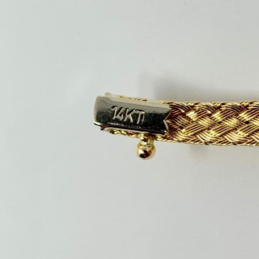 14 Karat Yellow Gold Flex Braided Weave Necklace 2