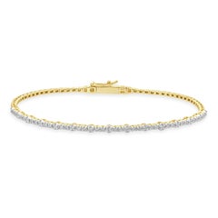14 Karat Yellow Gold Flex Diamond Bangle Bracelet 14 Karat Yellow Gold Flex Diamond Bangle Bracelet