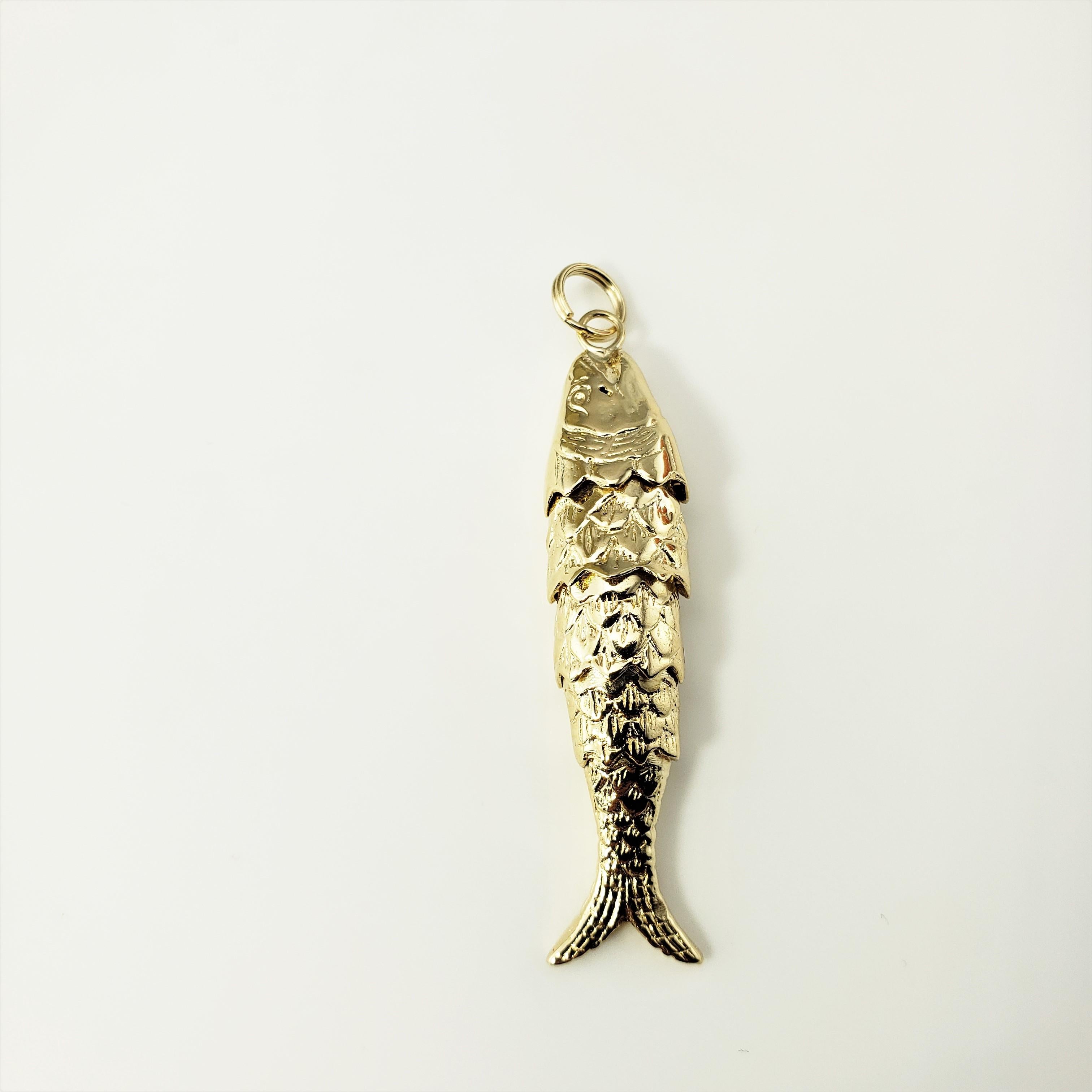 Flexibler Fisch-Anhänger aus 18 Karat Gelbgold Damen