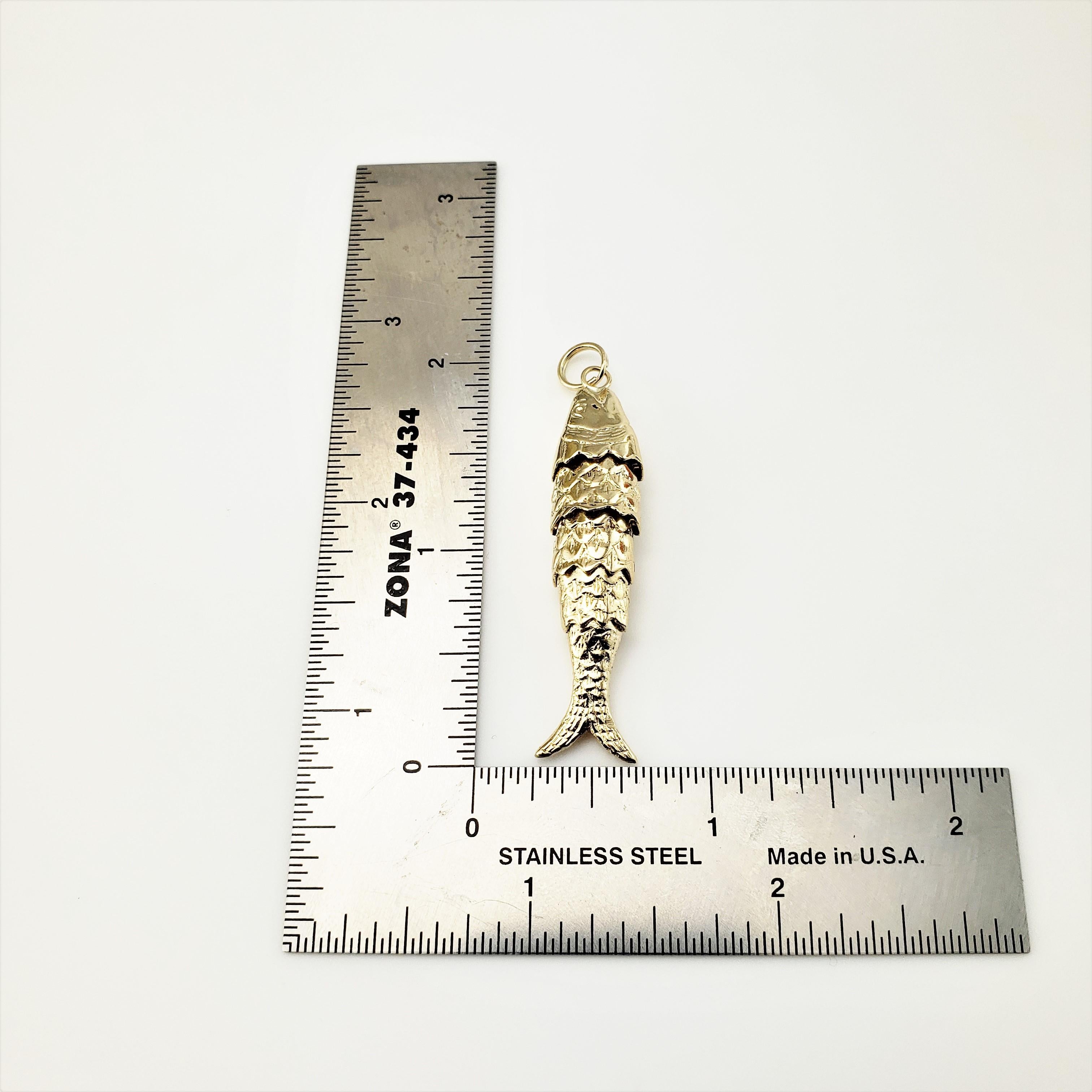 Flexibler Fisch-Anhänger aus 18 Karat Gelbgold 3
