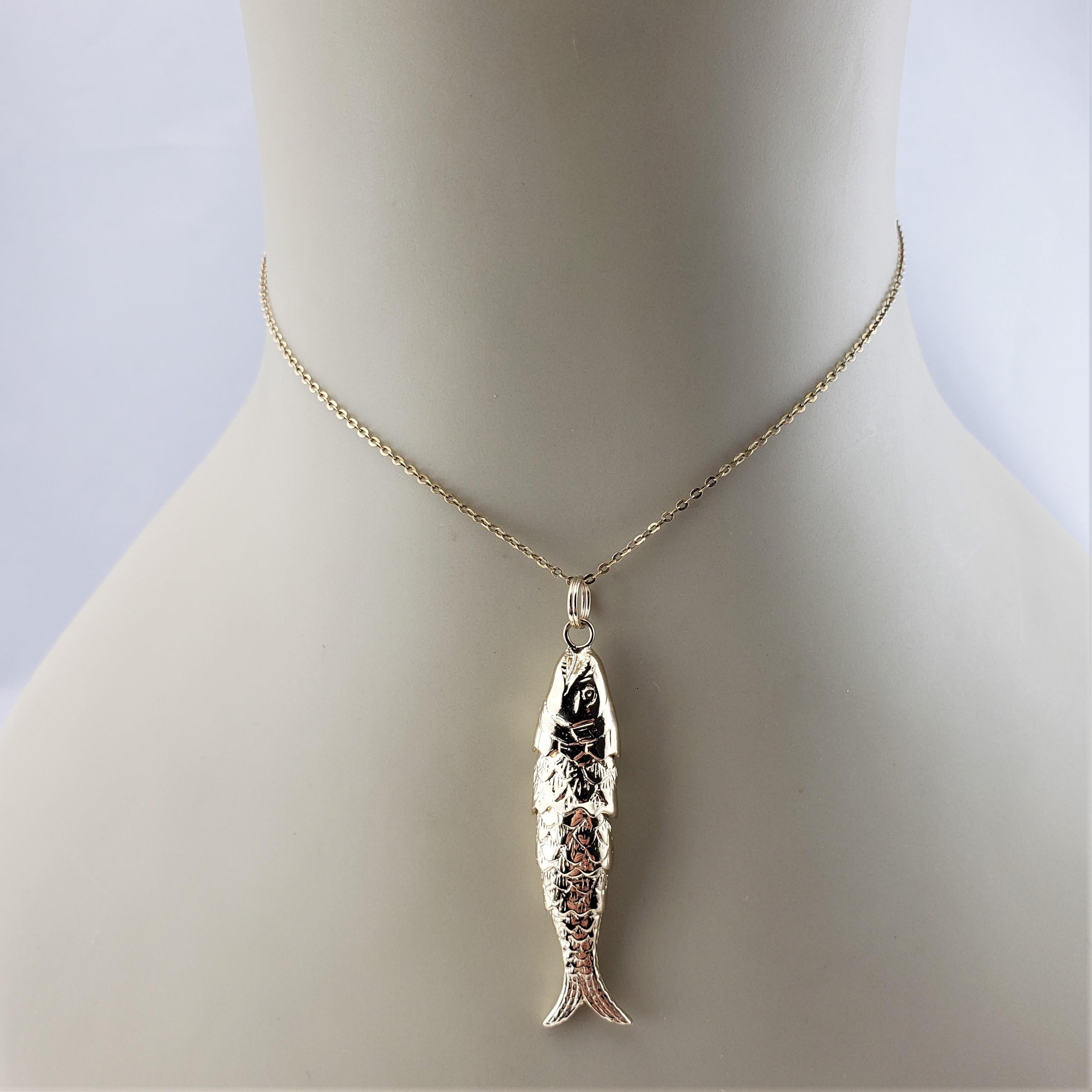 Flexibler Fisch-Anhänger aus 18 Karat Gelbgold 4