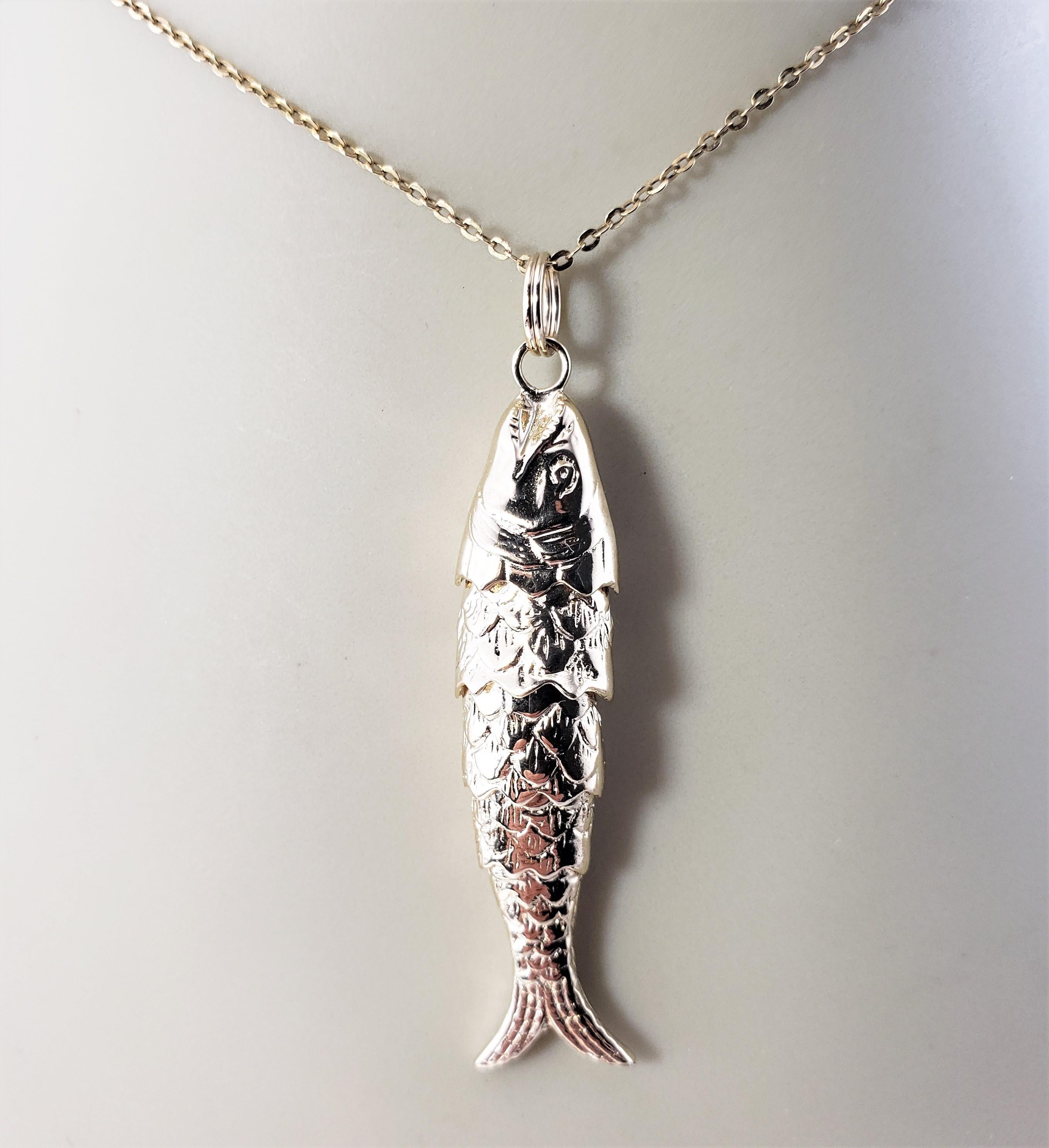 Flexibler Fisch-Anhänger aus 18 Karat Gelbgold 5