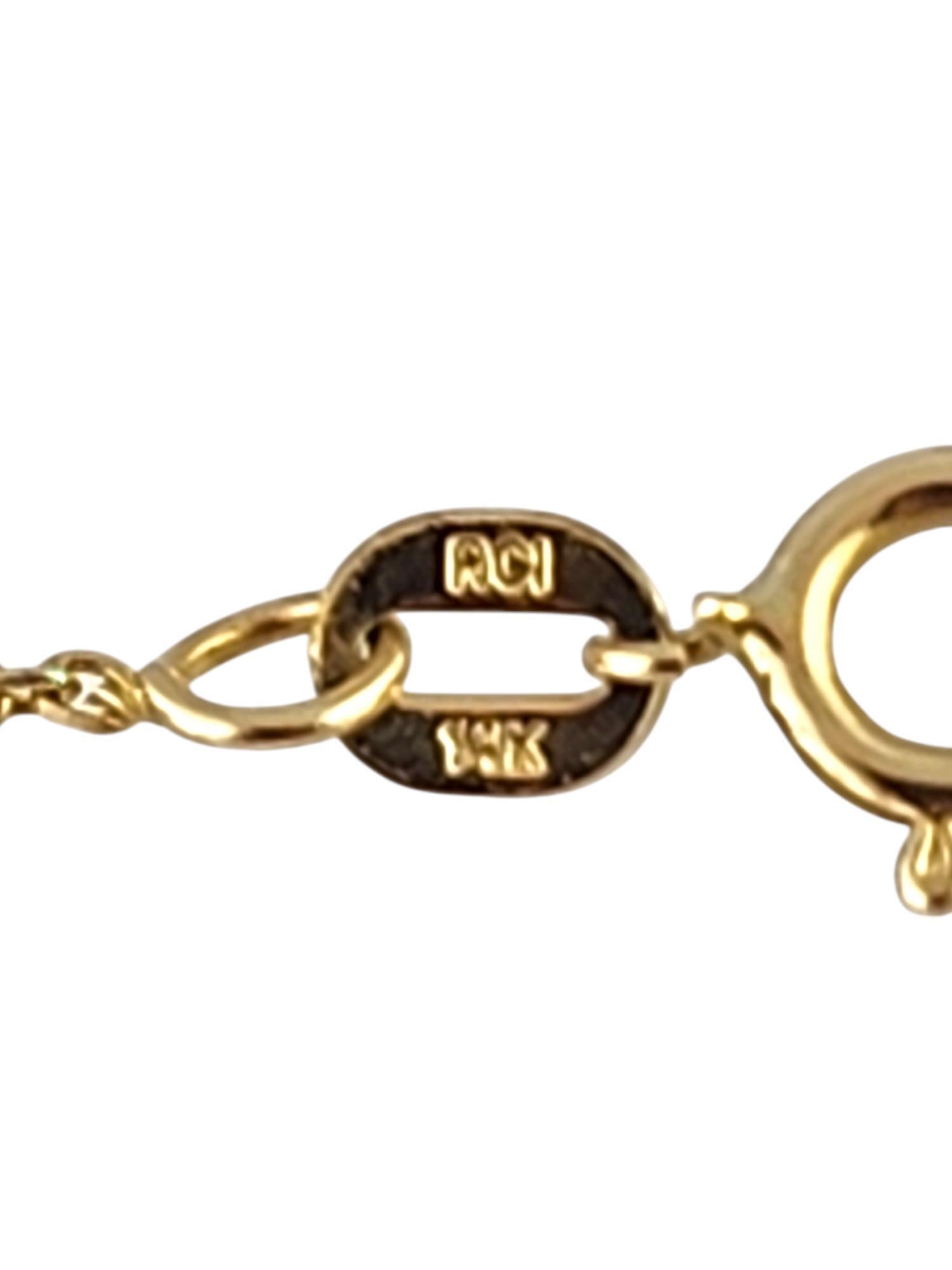 Collier flottant en or jaune 14 carats et perles noires n° 19337 en vente 1