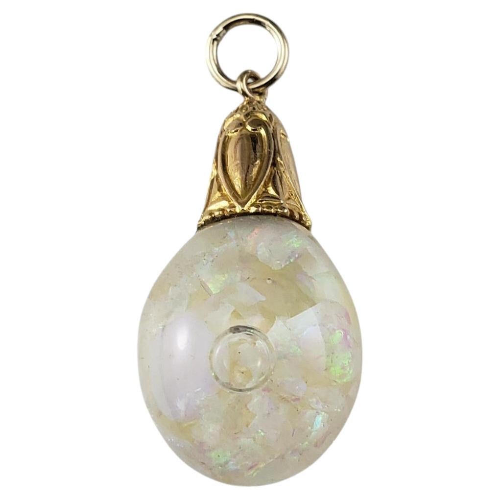 Pendentif opale flottante en or jaune 14 carats n° 20197 en vente