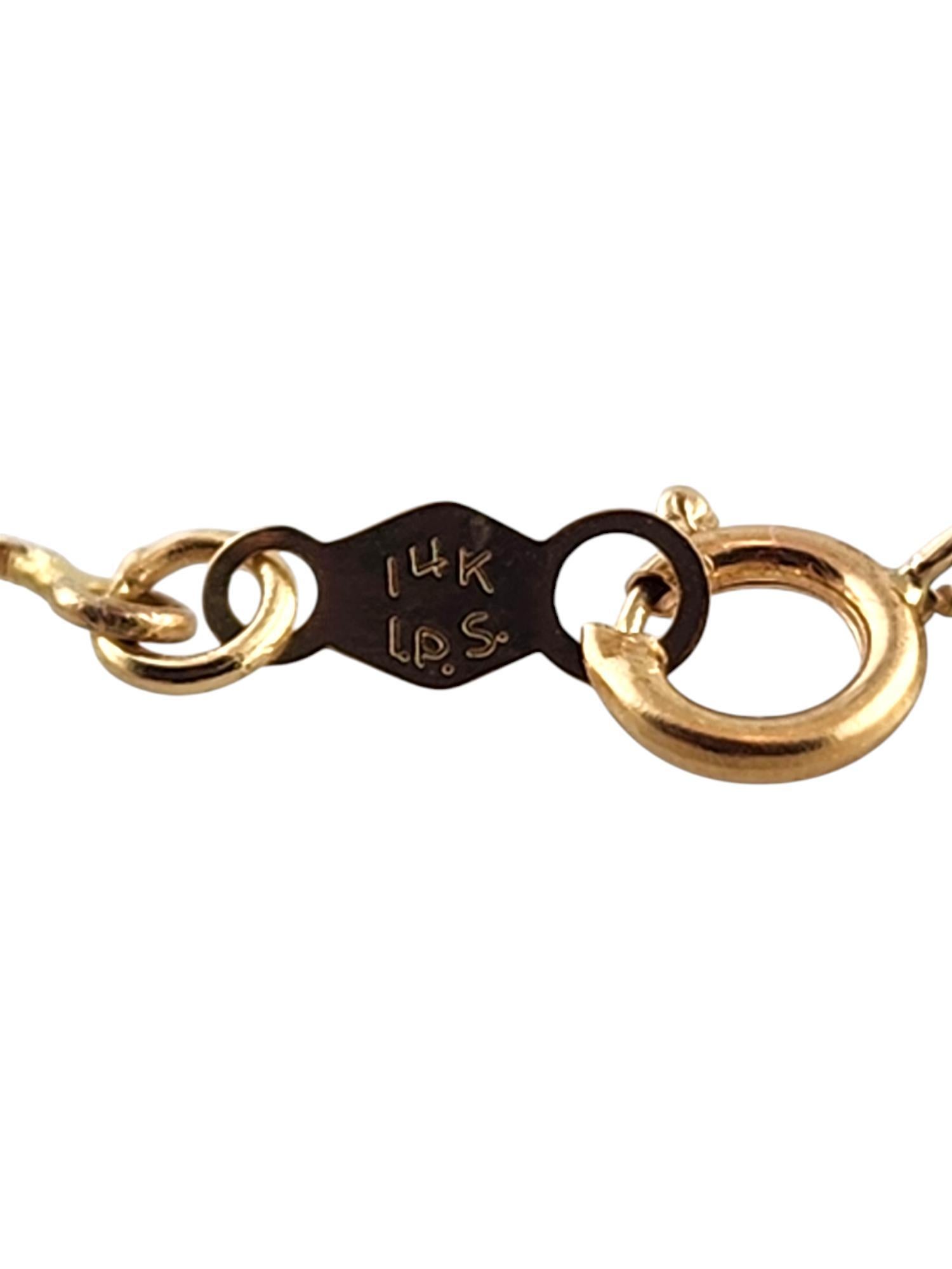 Chaîne collier à perles flottantes en or jaune 14 carats n° 19335 Pour femmes en vente