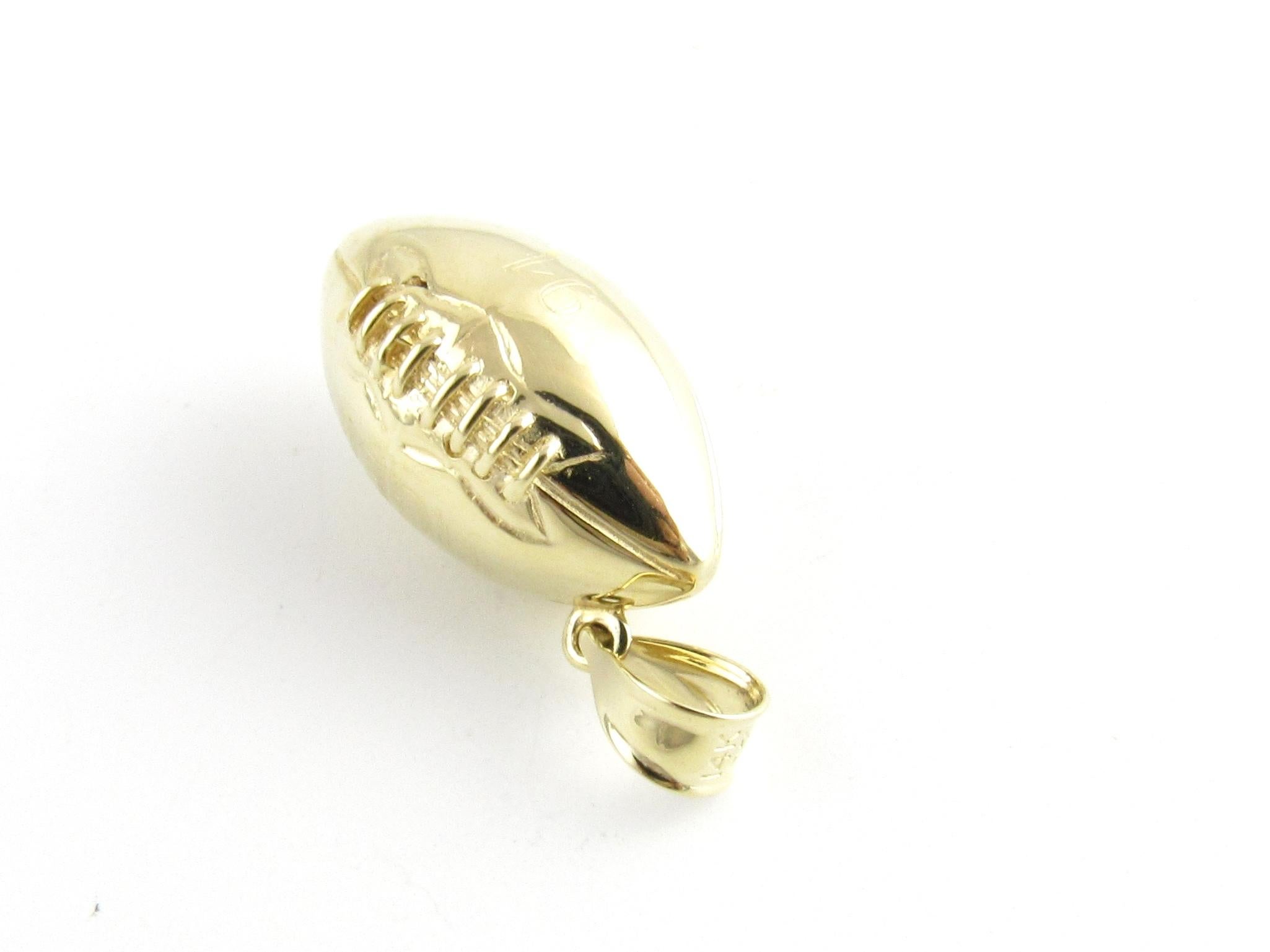 14 Karat Yellow Gold Football Charm 1