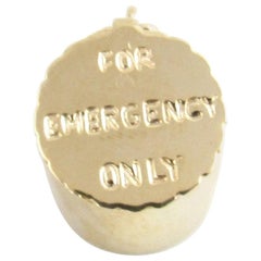 14 Karat Yellow Gold "For Emergency Only" Container Charm