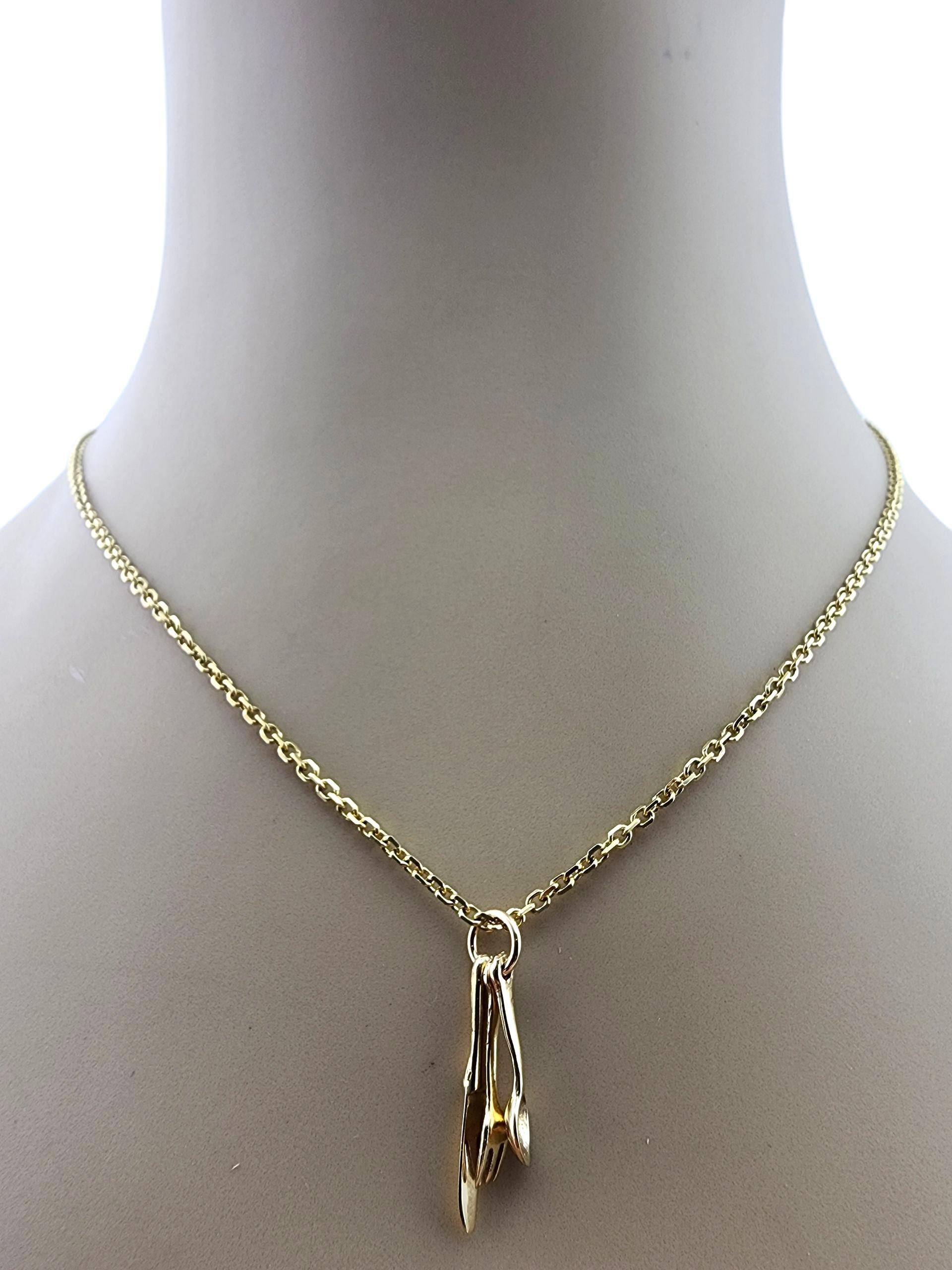 Charm Fourchette, couteau et cuillère en or jaune 14 carats #23271 en vente 4