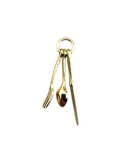 Charm Fourchette, couteau et cuillère en or jaune 14 carats #23271