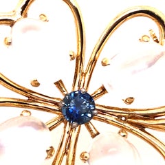 14 Karat Yellow Gold Four Leaf Clover Brooch
