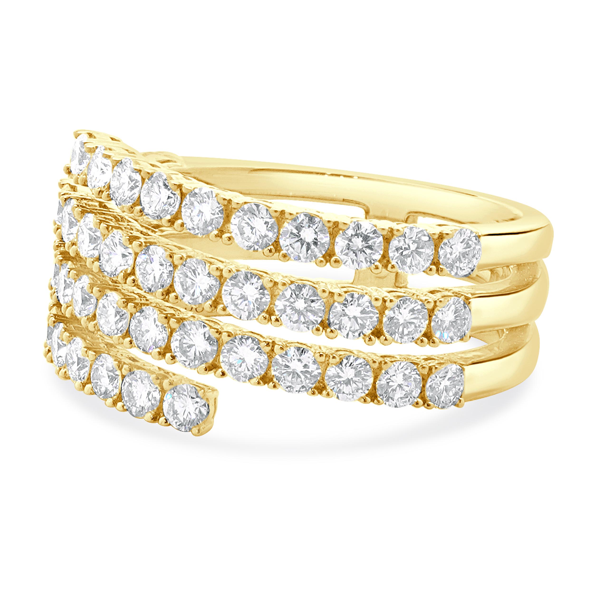 Concepteur : personnalisé
Matériau : Or jaune 14K
Diamant :  taille ronde brillante = 1,50cttw
Couleur : G
Clarté : SI1
Taille : 6 tailles disponibles 
Poids : 5.70 grammes