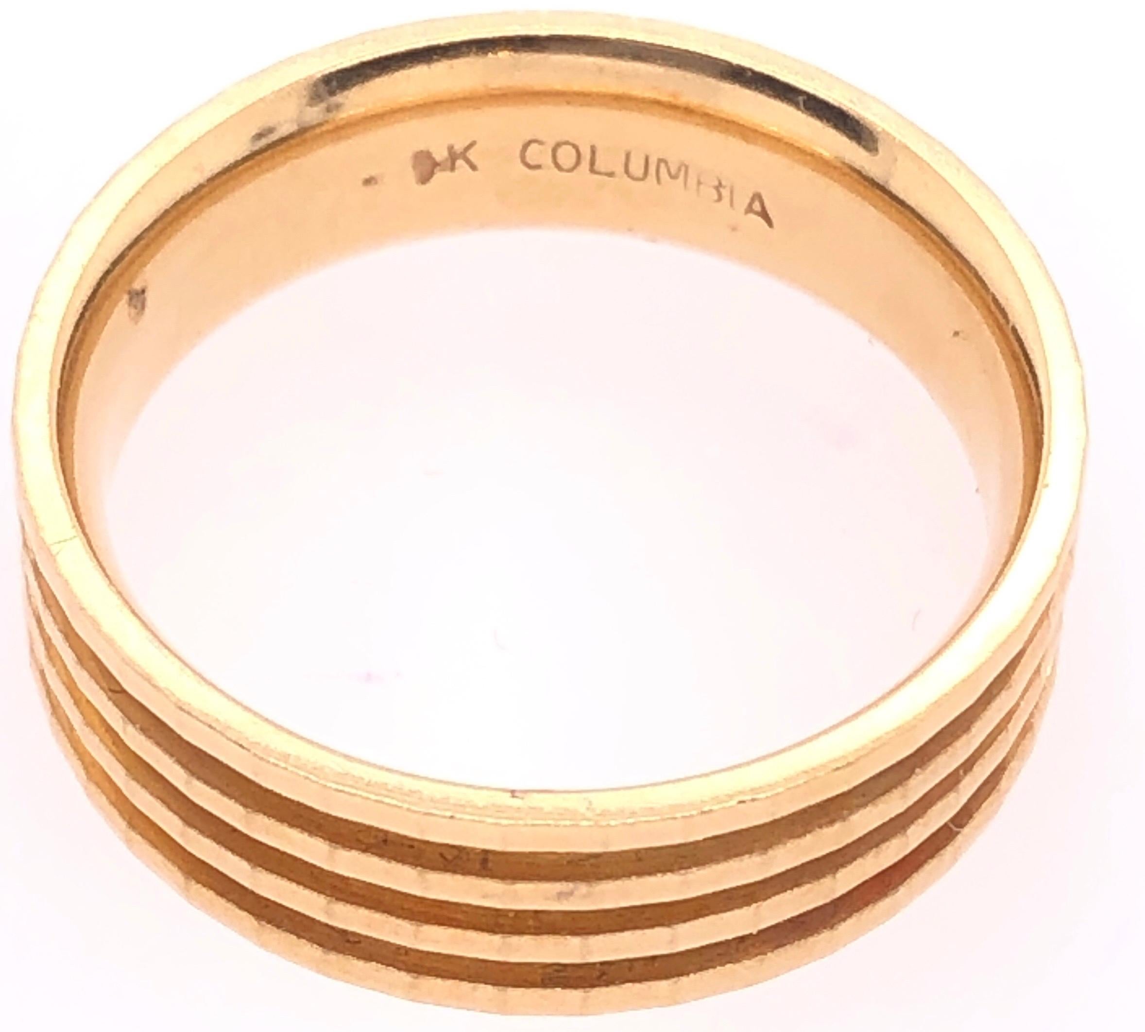 14 Karat Yellow Gold Four-Tier Design Wedding Ring / Wedding Band For Sale 1