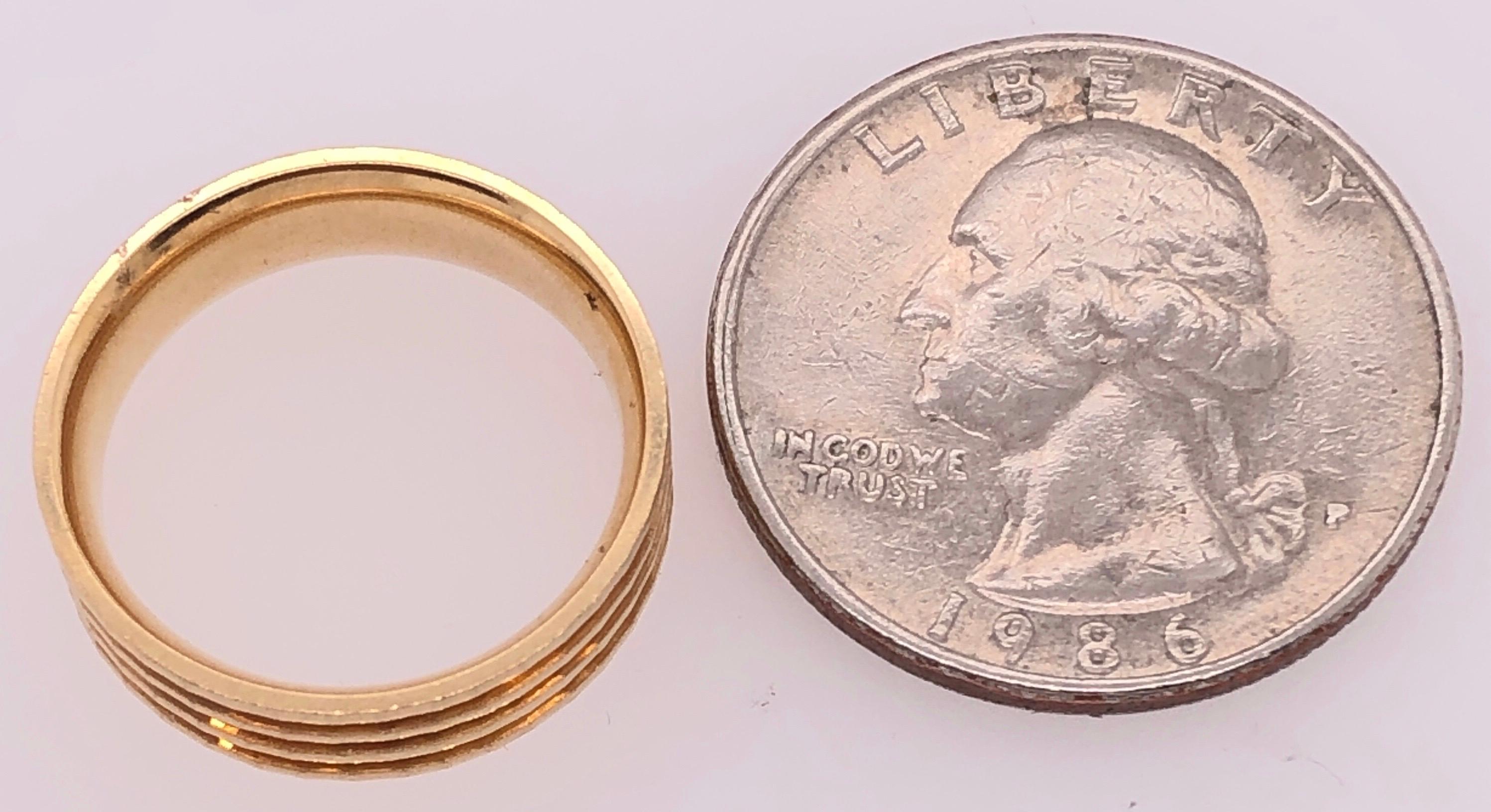 14 Karat Yellow Gold Four-Tier Design Wedding Ring / Wedding Band For Sale 2