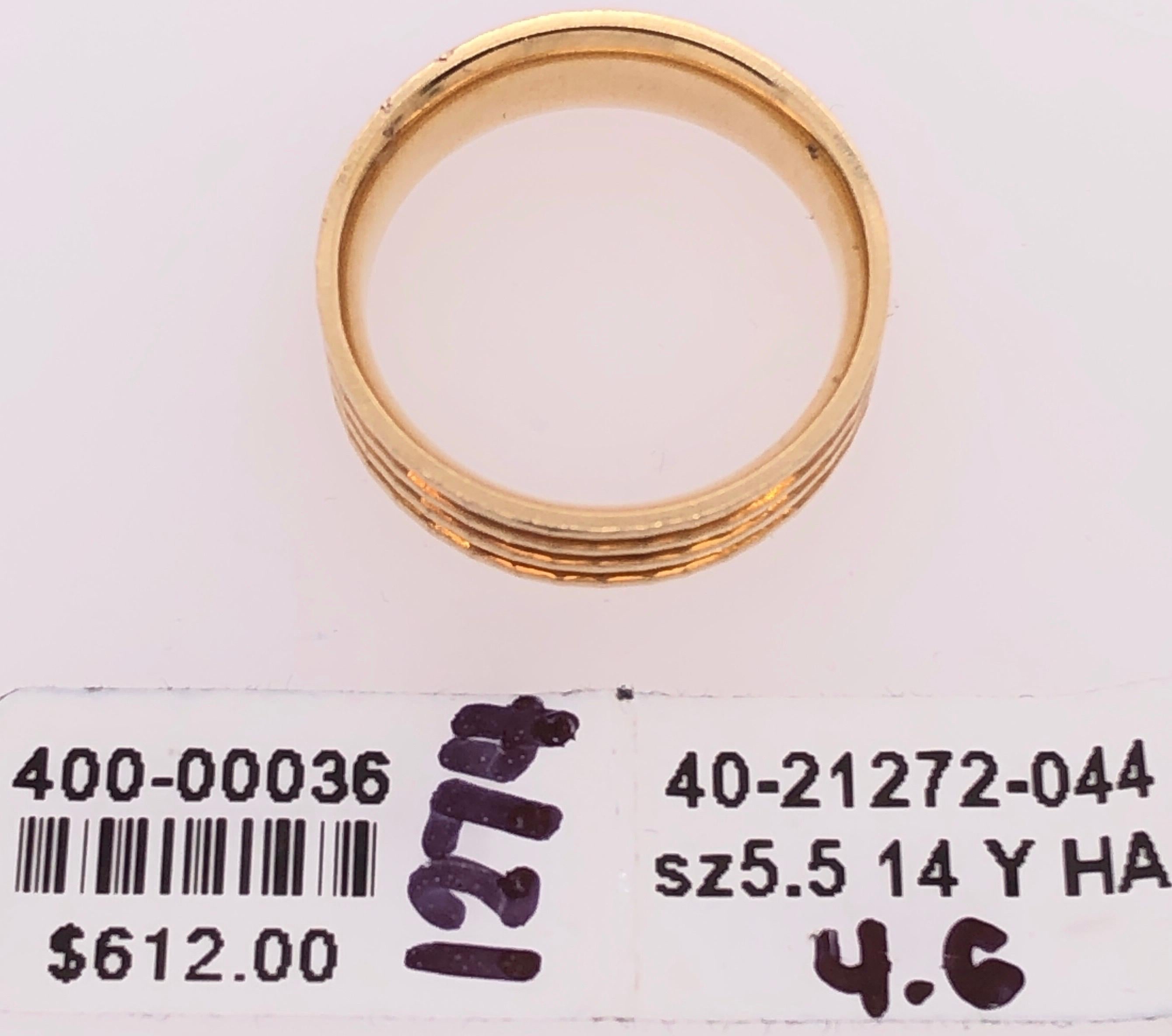 14 Karat Yellow Gold Four-Tier Design Wedding Ring / Wedding Band For Sale 3