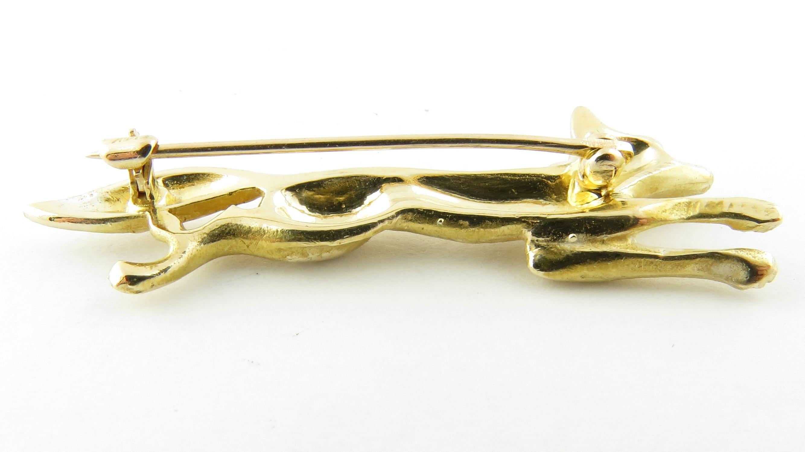 Women's 14 Karat Yellow Gold Fox Brooch or Pin