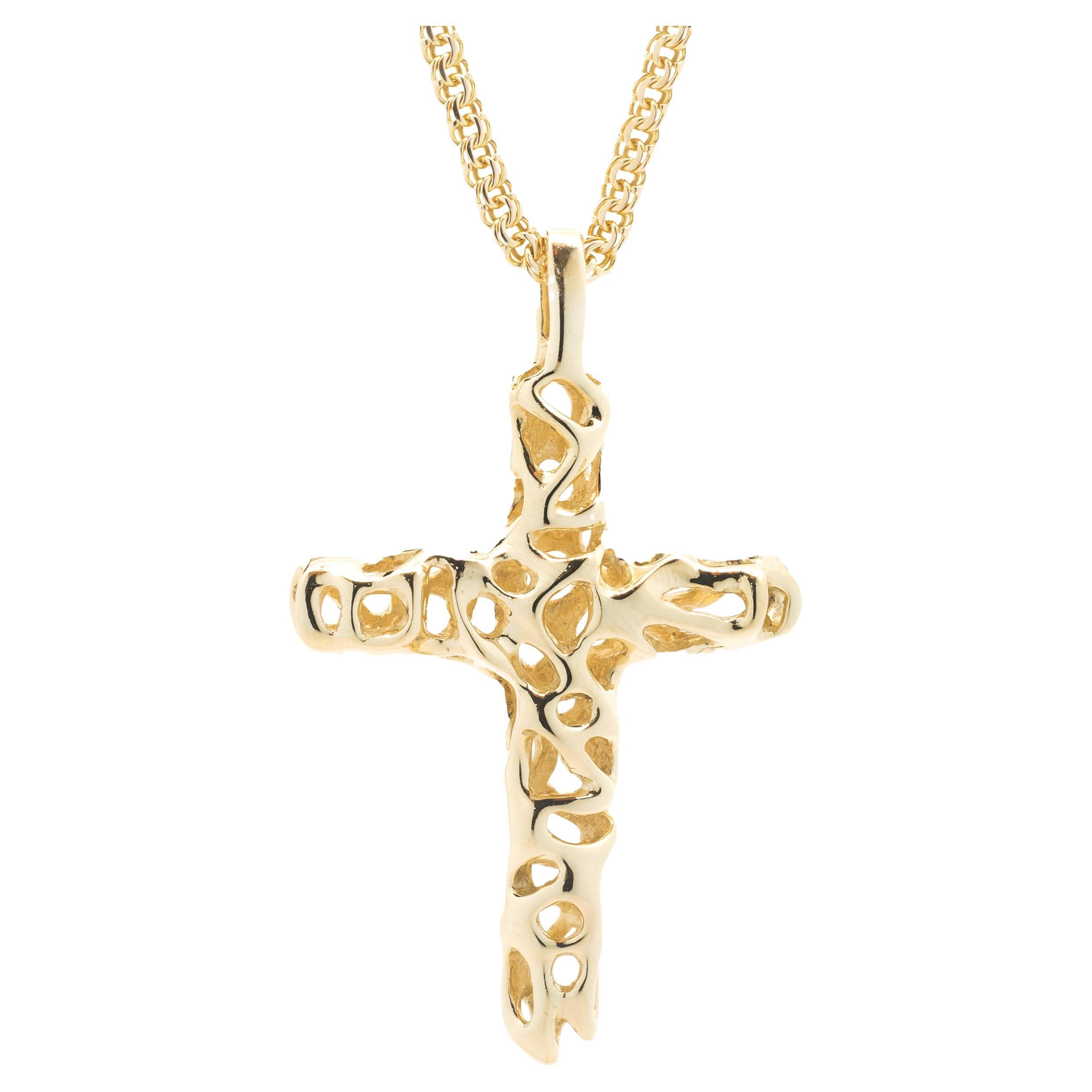 14 Karat Yellow Gold Vintage Diamond Cross Necklace For Sale at 1stDibs 14 Karat Yellow Gold Vintage Diamond Cross Necklace For Sale at 1stDibs