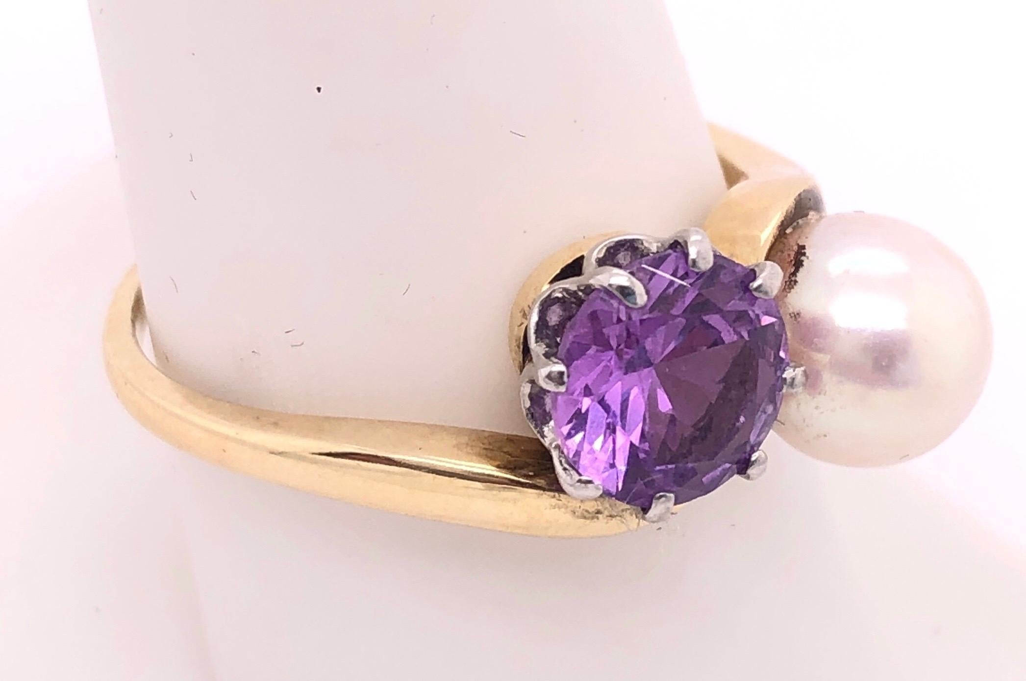 pearl amethyst ring