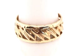 14 Karat Yellow Gold Freestyle Band Wedding Ring
