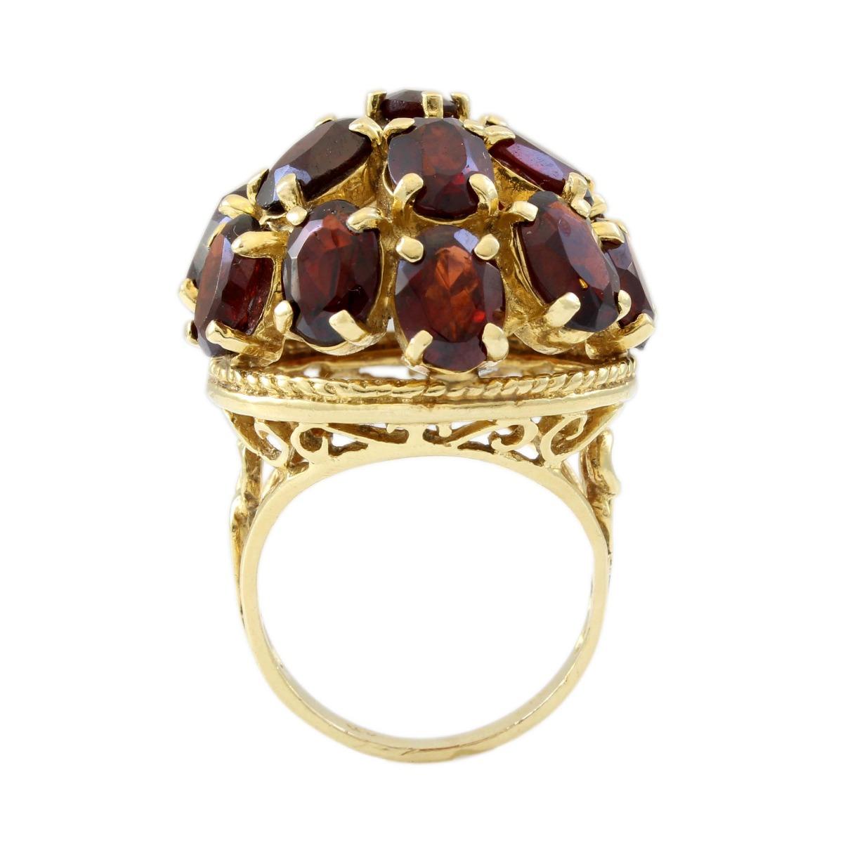 vintage garnet cocktail rings