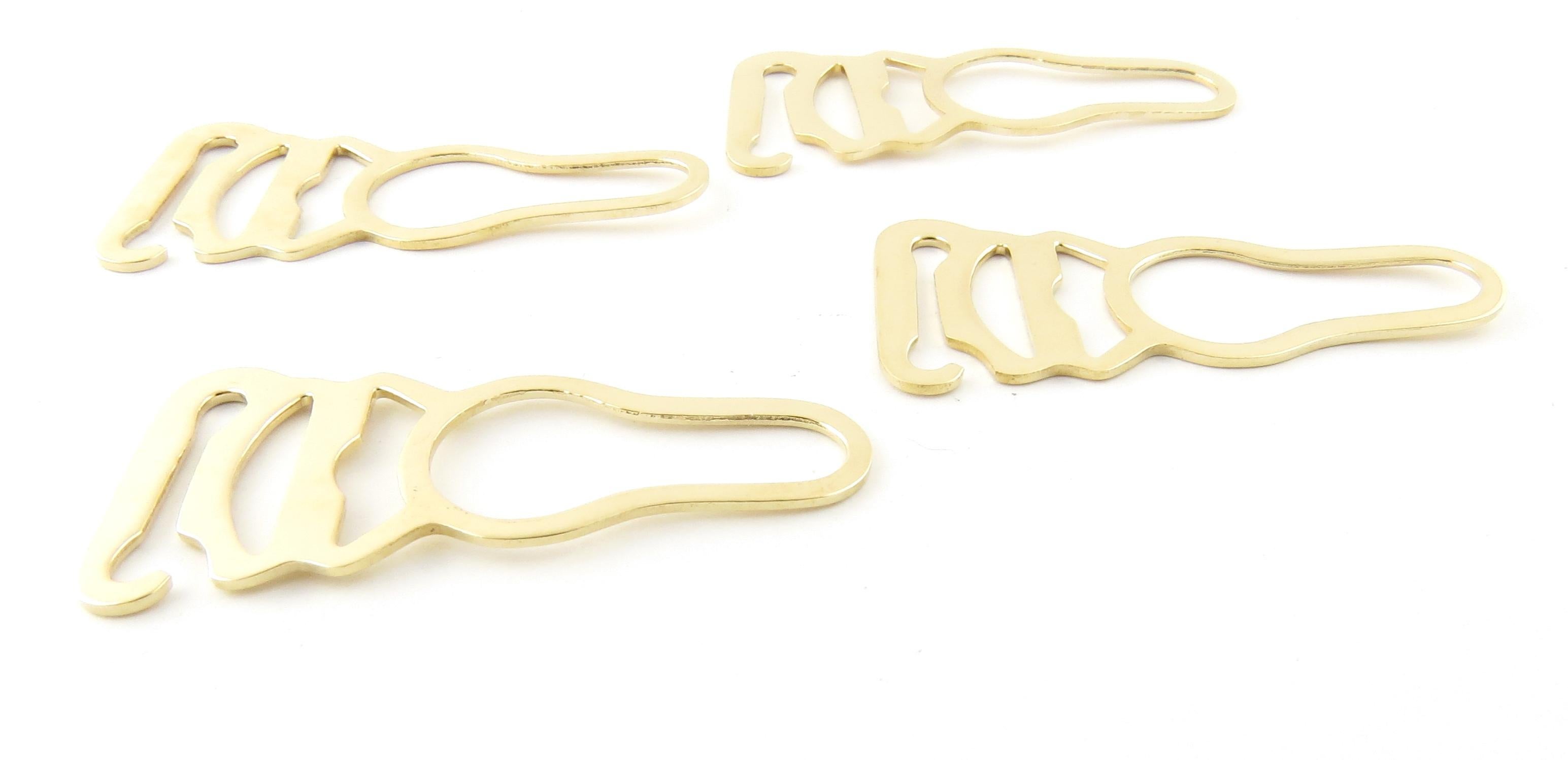 Women's 14 Karat Yellow Gold Garter Clip Set