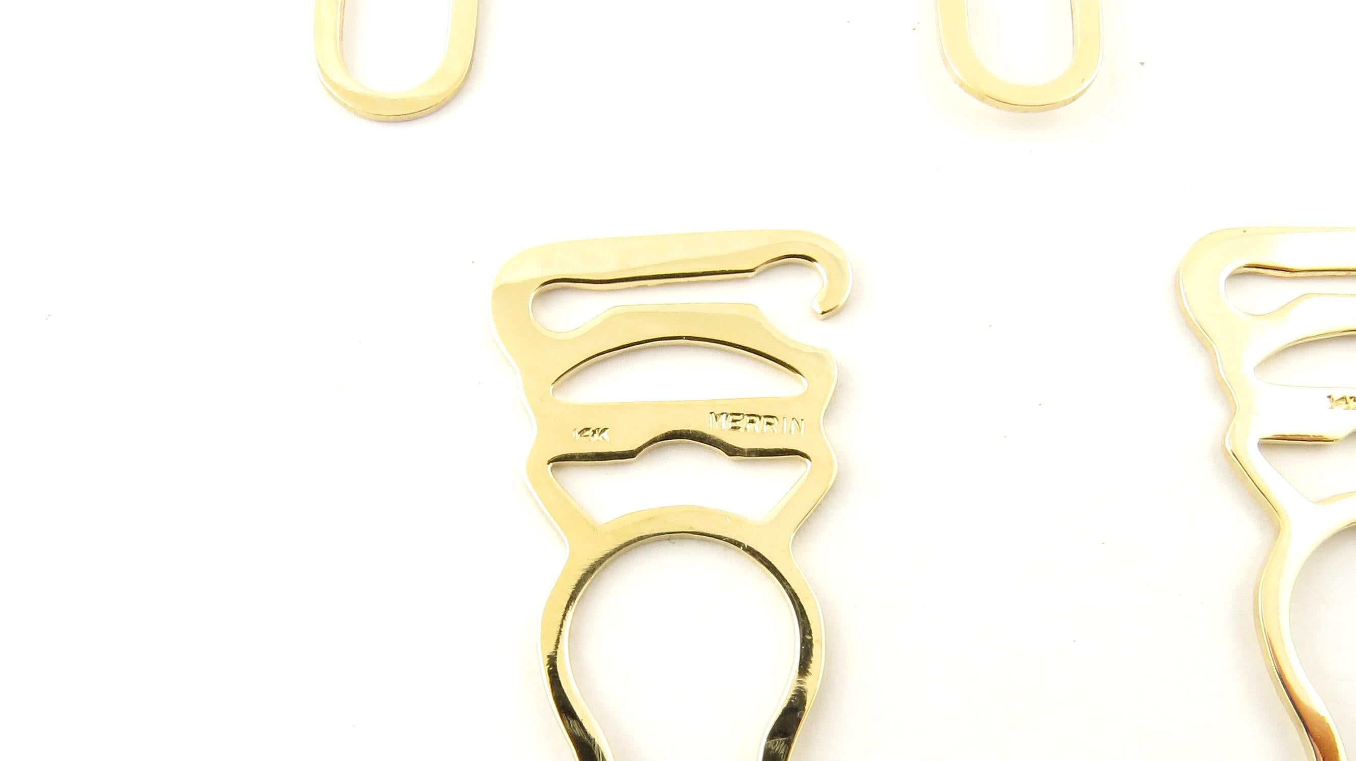 14 Karat Yellow Gold Garter Clip Set 2