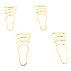 14 Karat Yellow Gold Garter Clip Set