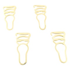 14 Karat Yellow Gold Garter Clip Set