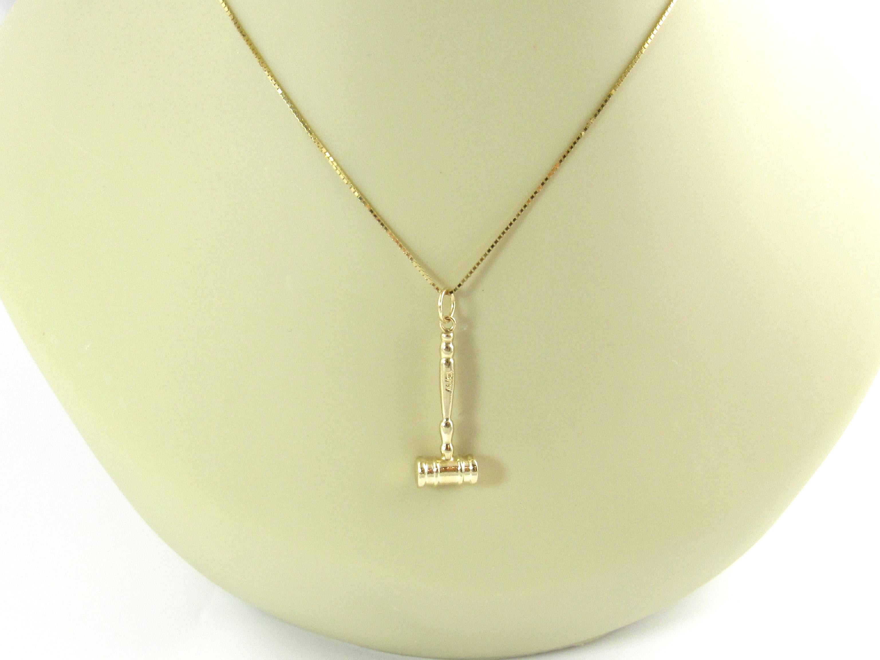 14 Karat Yellow Gold Gavel Charm For Sale at 1stDibs tiny gavel
