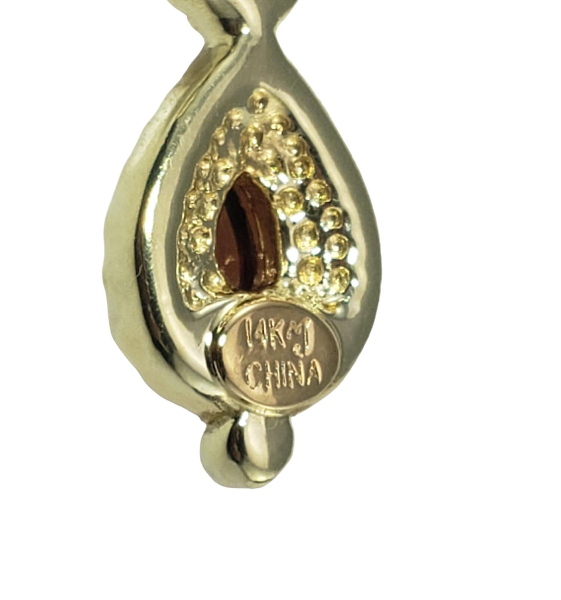 Pendentif croix en or jaune 14 carats avec pierres précieuses et diamants #16236 Pour femmes en vente