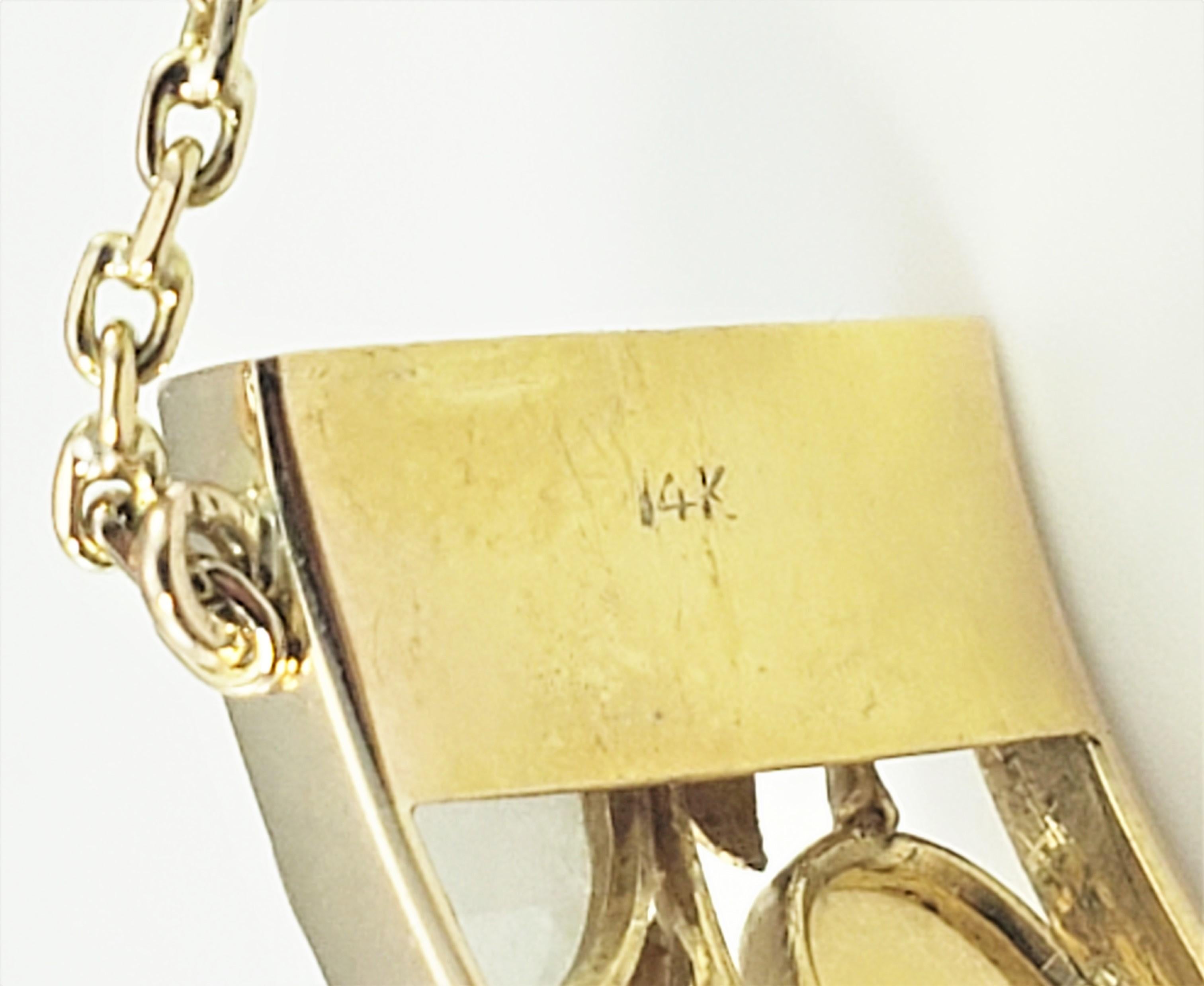 Women's 14 Karat Yellow Gold Gemstone Bangle Bracelet